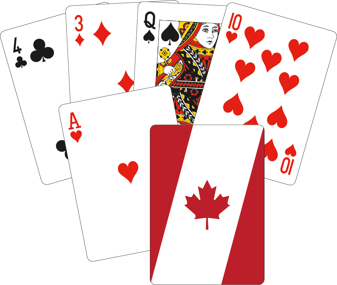 Playing Cards - Stylized Vertical Canadian Flag