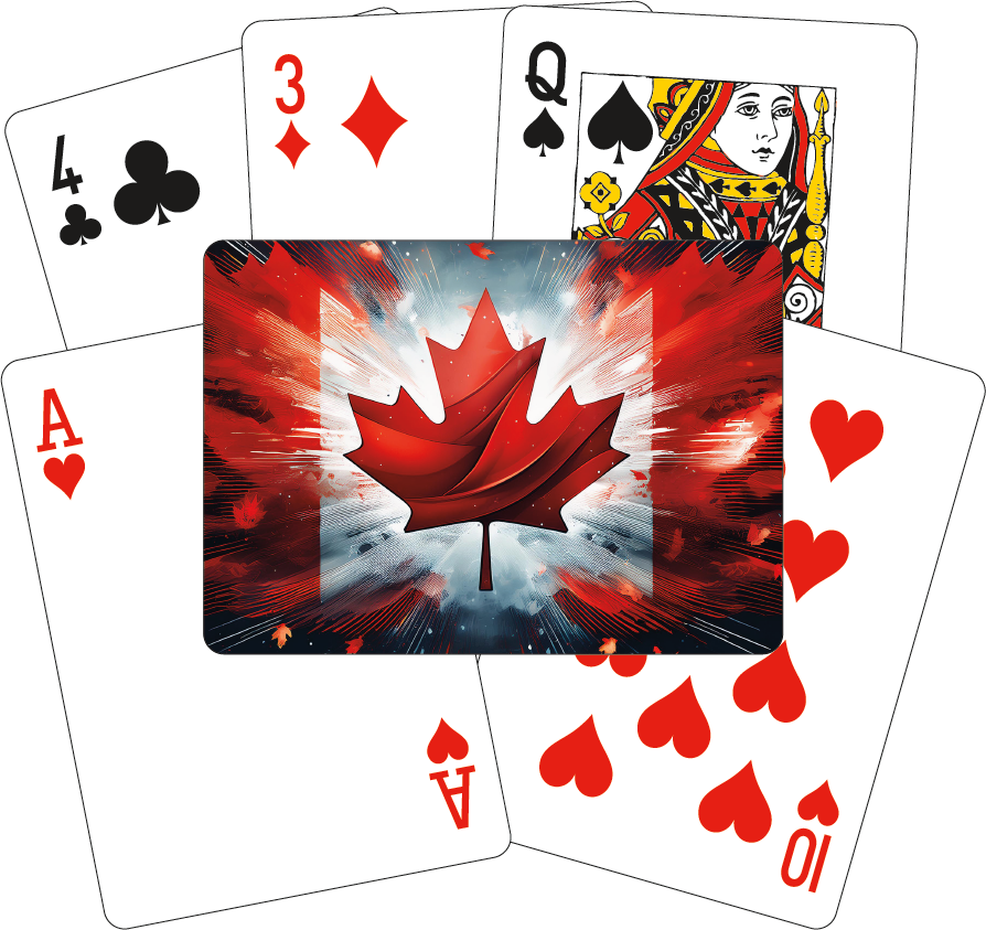Playing Cards - Stylized Canadian Flag #1
