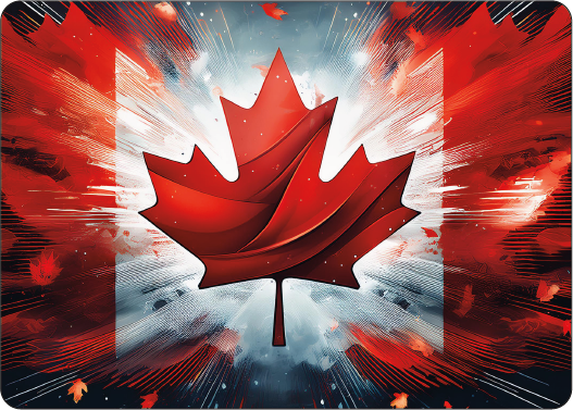 Playing Cards - Stylized Canadian Flag #1