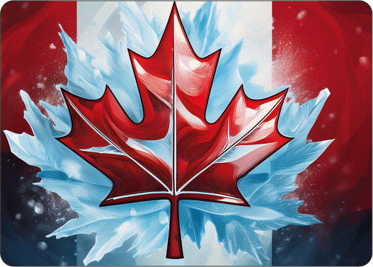 Playing Cards - Stylized Canadian Flag #13