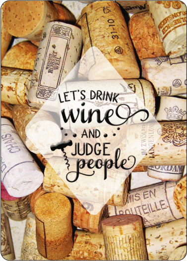 Playing Cards - Drink Wine and Judge People