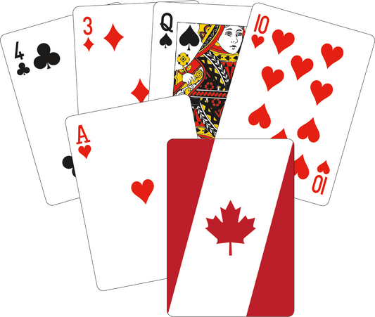 Playing Cards - Stylized Vertical Canadian Flag