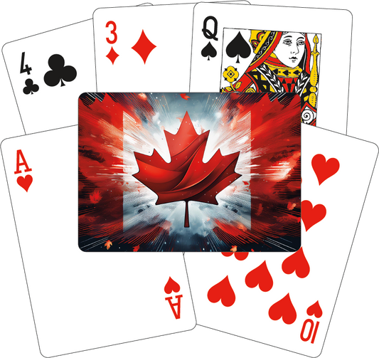 Playing Cards - Stylized Canadian Flag #1